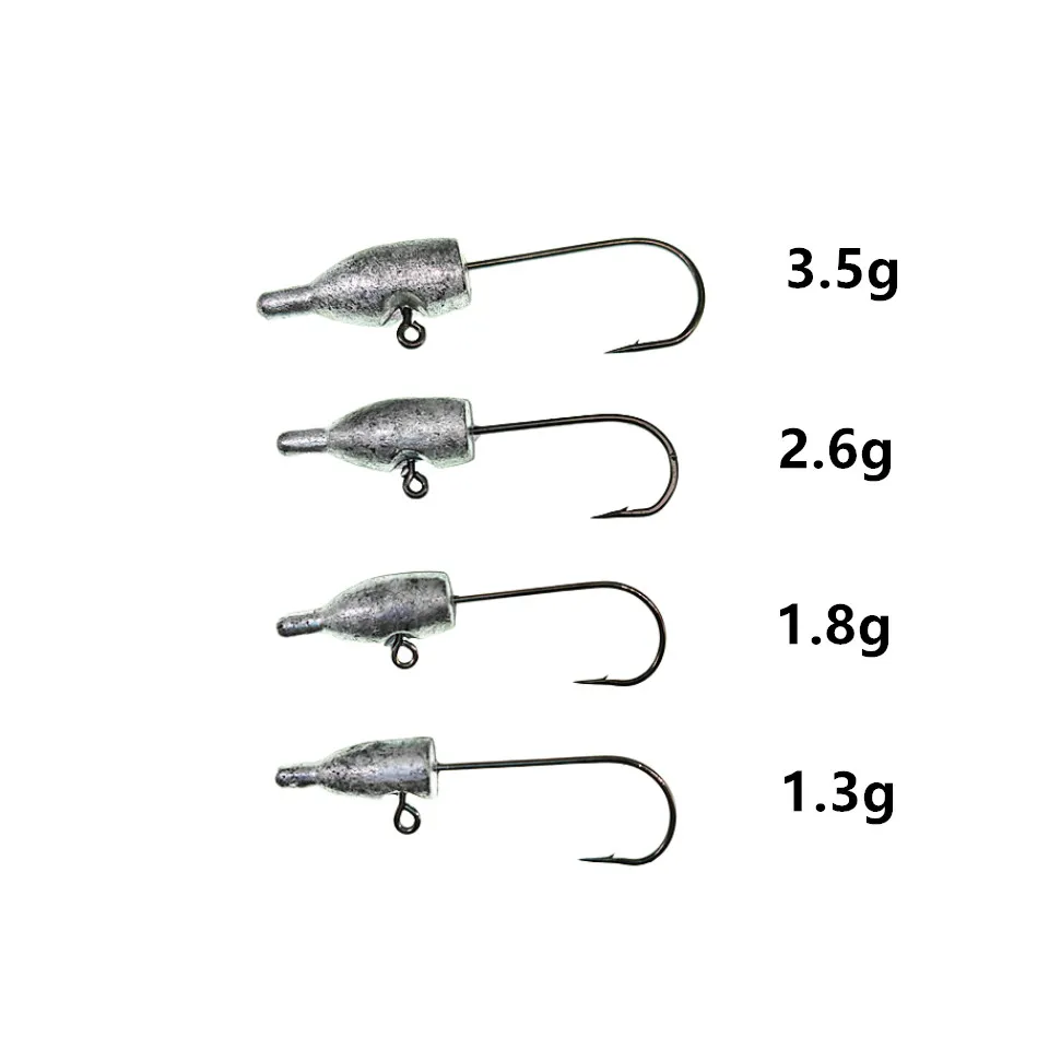 10 unids/lote Micro Jig Head anzuelo de pesca 1,3g/1,8g/2,6g/3,5g anzuelo de pesca Mini manivela anzuelo señuelo suave aparejos de pesca - imagen 4