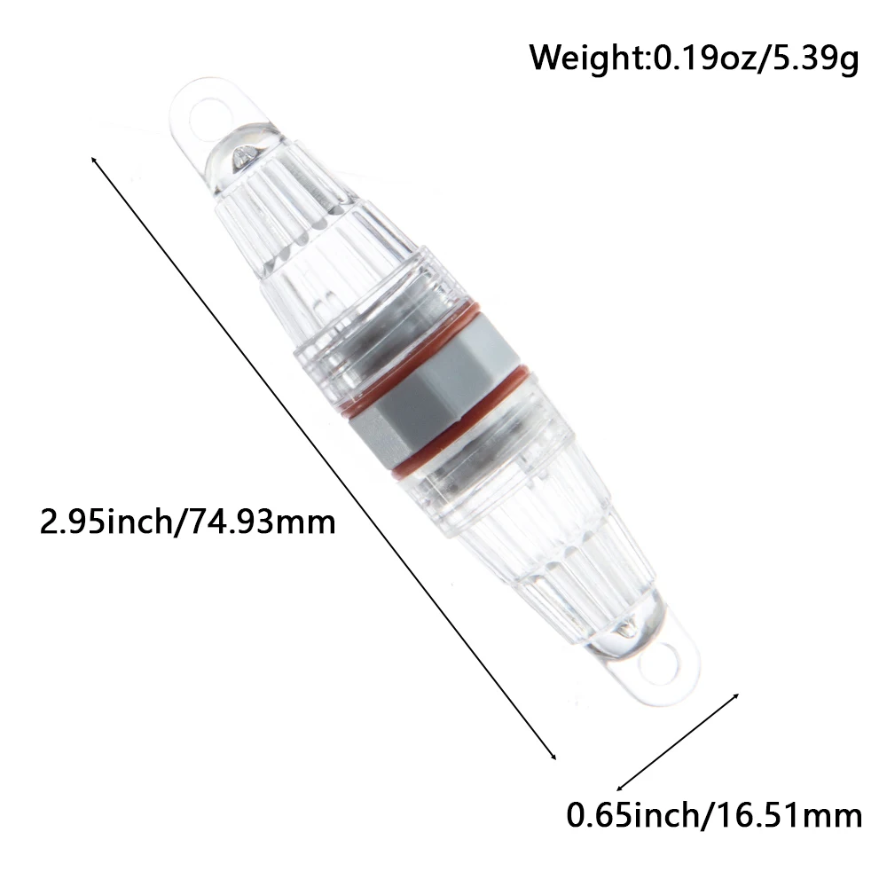 (Sin batería) 5 uds luces LED de pesca iluminadas de dos extremos, iluminación de pesca nocturna de aguas profundas, herramienta para atraer la escuela de peces - imagen 4