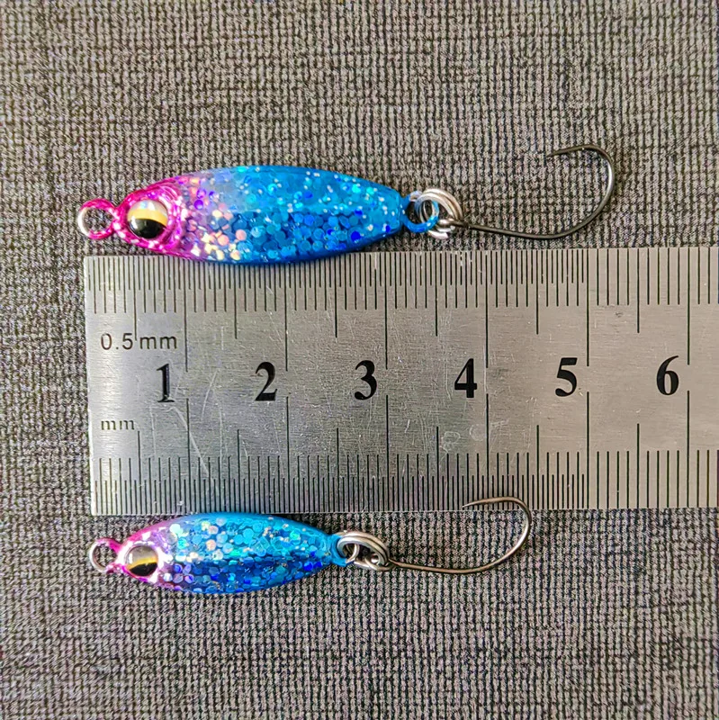 SWOLFY-señuelo de pesca de Microjigging, miniplantilla de cebo Artificial Isca con un solo gancho, accesorios de pesca, 3g/5g, lote de 5 unidades - imagen 5