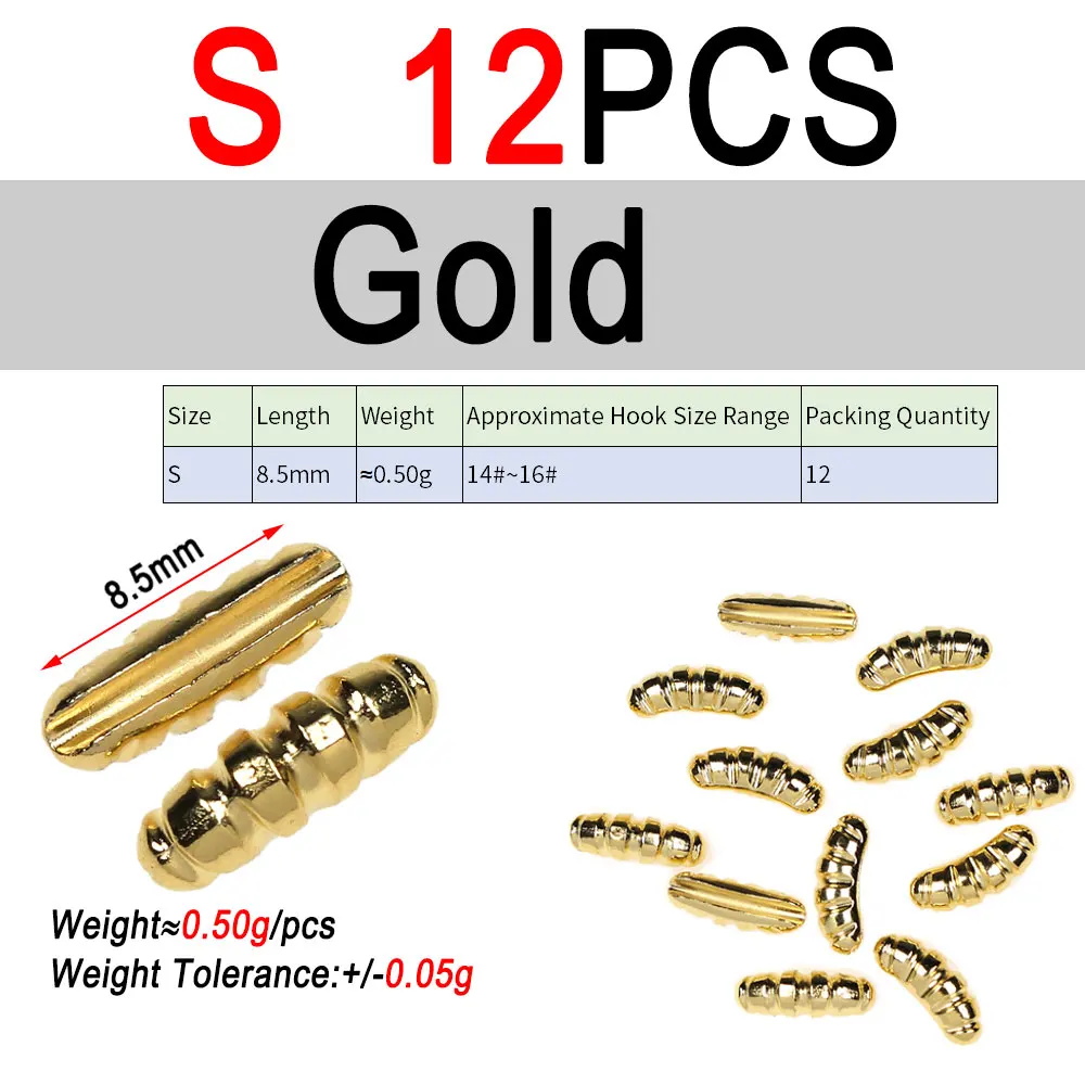 S 12pcs Gold