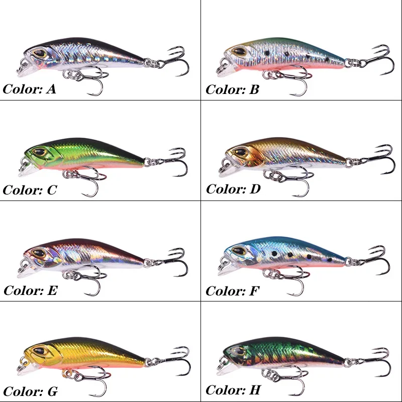 Señuelo de pesca Wobbler con manivela de pececillo, 4,5 cm, 3,8g, Wobblers Artificial, Swimbait, aparejos de pesca para lubina, Lucio, Jerkbait, 1 ud. - imagen 3