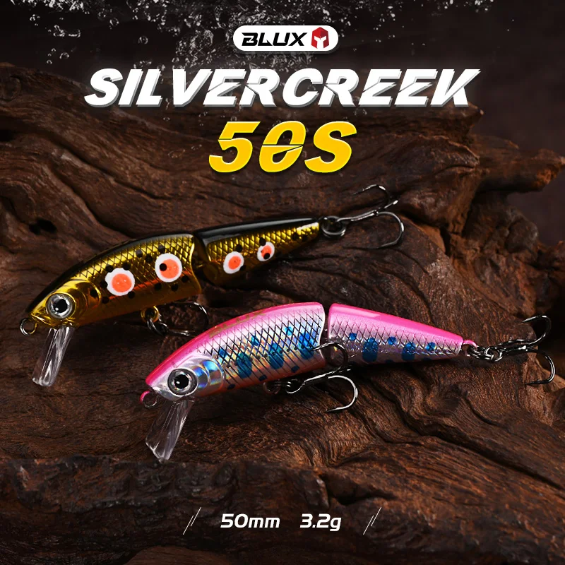 BLUX DR. Minnow Joint 50S Swimbait 50mm 3,2g hundimiento Wobbler señuelo de pesca cebo duro Artificial para Lucio trucha - imagen 2