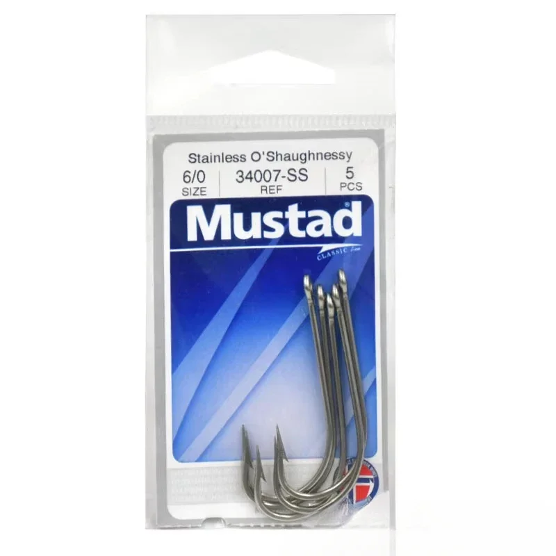 Mustad 34007 anzuelo manchado de caballito de mar, anzuelo de caña larga, anzuelo de púas de vástago recto, pesca en el mar - imagen 5