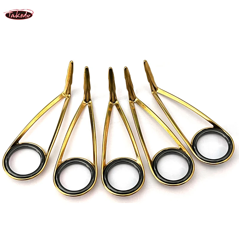 TAKEDO TN20 9 Uds guías de caña de pescar juegos de ojos anillos de cerámica de acero inoxidable Kit de reparación de caña accesorios de repuesto giratorios - imagen 4