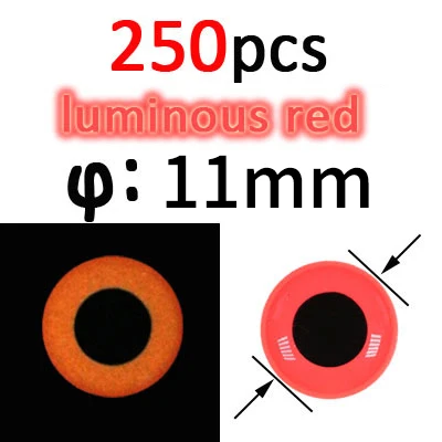 250pcs red 11mm