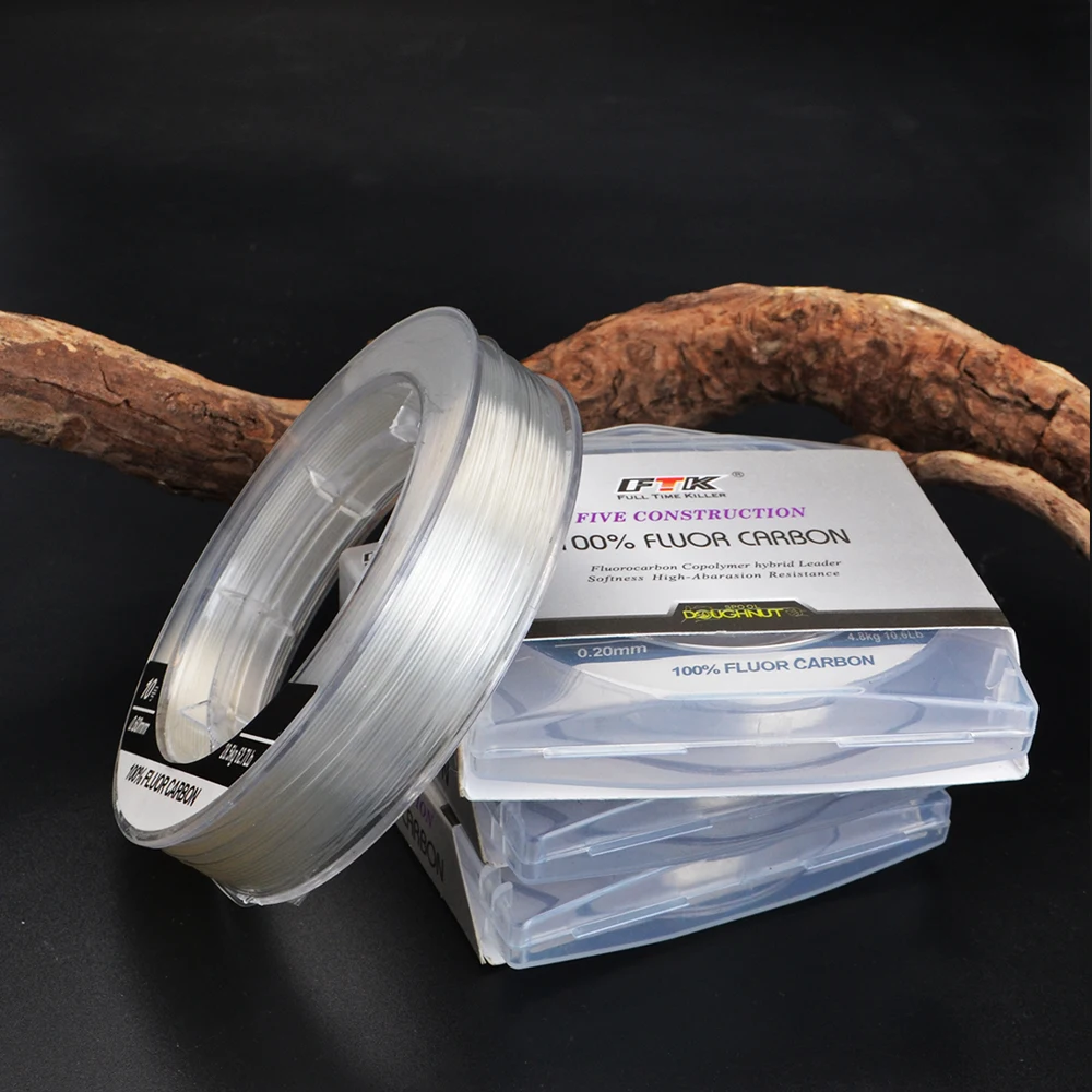 Línea de pesca FISH KING 50M 100% líneas de pesca de fluorocarbono 5,5-62,7LB línea de mosca líder de fibra de carbono pesca de carpa de hundimiento rápido - imagen 5