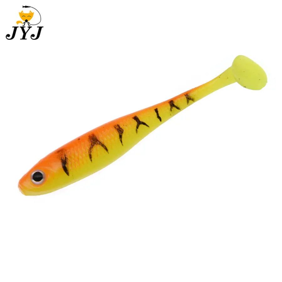 JYJ-señuelo biónico de pesca, cebo blando de cola en T, capa de agua completa, 10 piezas, 7cm, 2,1g - imagen 4