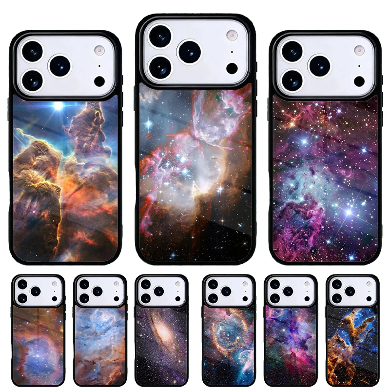 Funda iPhone diseño espacial compatible 11–17 Pro Max resistente