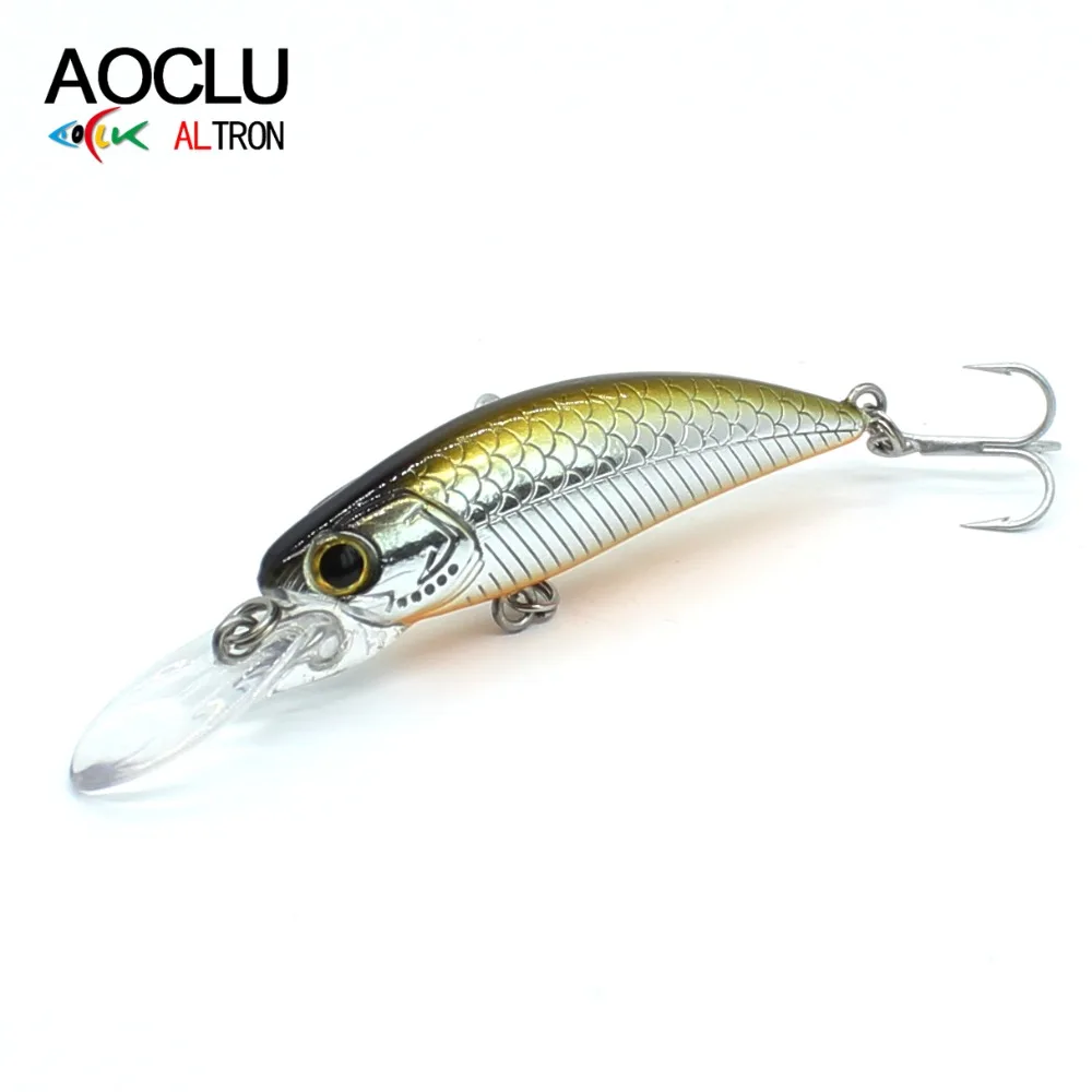 Aoclu Sinking Shad 50mm 4.0g Diving 1.0m Deep Hard Bait Minnow Crank Bionic Fishing Lures Bass Fresh Saltwater VMC Hooks Tackle - imagen 3