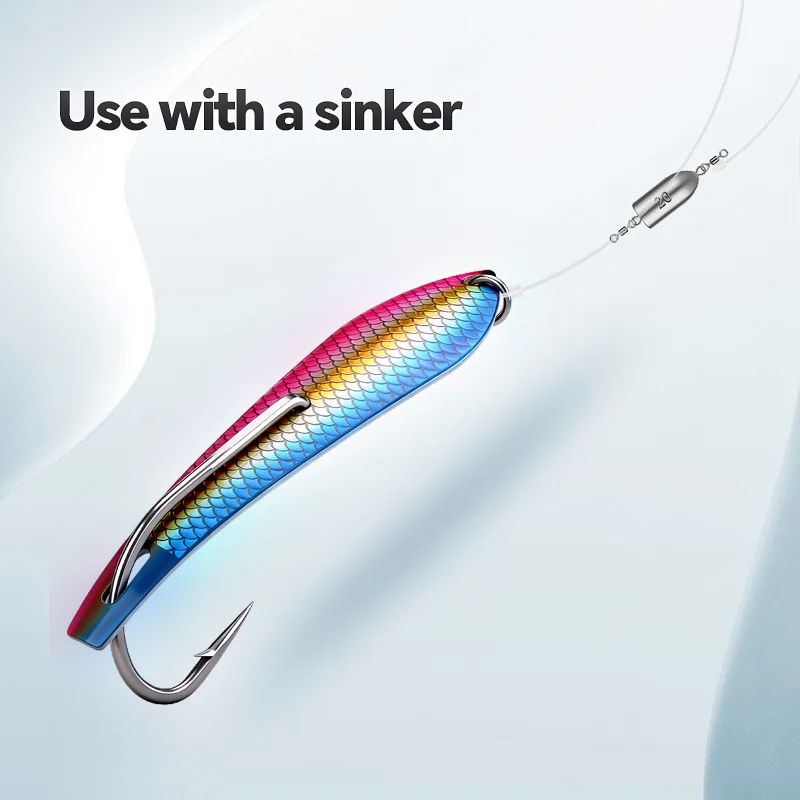 Gancho de cuerno de arco de pesca de remolque, tipo A, 12,5 cm, 38,7g, Material de acero inoxidable, pesca en barco de aguas profundas, lentejuelas grandes - imagen 4