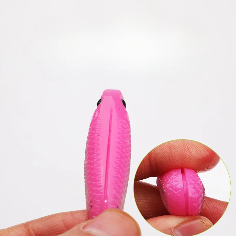 1 Uds 9 Cm 5,3g silicona T cola gusano suave Señuelos de pesca cebos artificiales Bass Jigging Wobblers Swing Swimbait aparejos - imagen 3