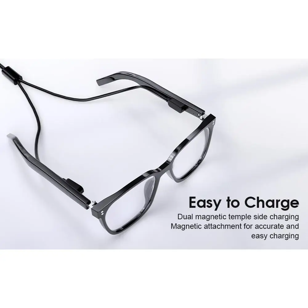 Lentes intercambiables magnéticas, gafas de Audio inteligentes, altavoces integrados, luz azul, gafas Bluetooth, recargables, llamadas telefónicas claras - imagen 2