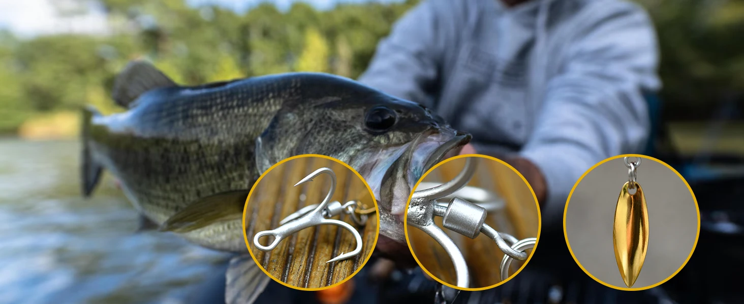 Cucharillas spinner metálicas Goture para pesca de trucha