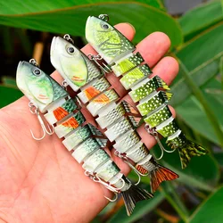 13cm 22g 8 segmentos Swimbait cebo articulado Wobblers hundimiento Señuelos de pesca Crankbait cebo Artificial duro para aparejos de pesca de lubina
