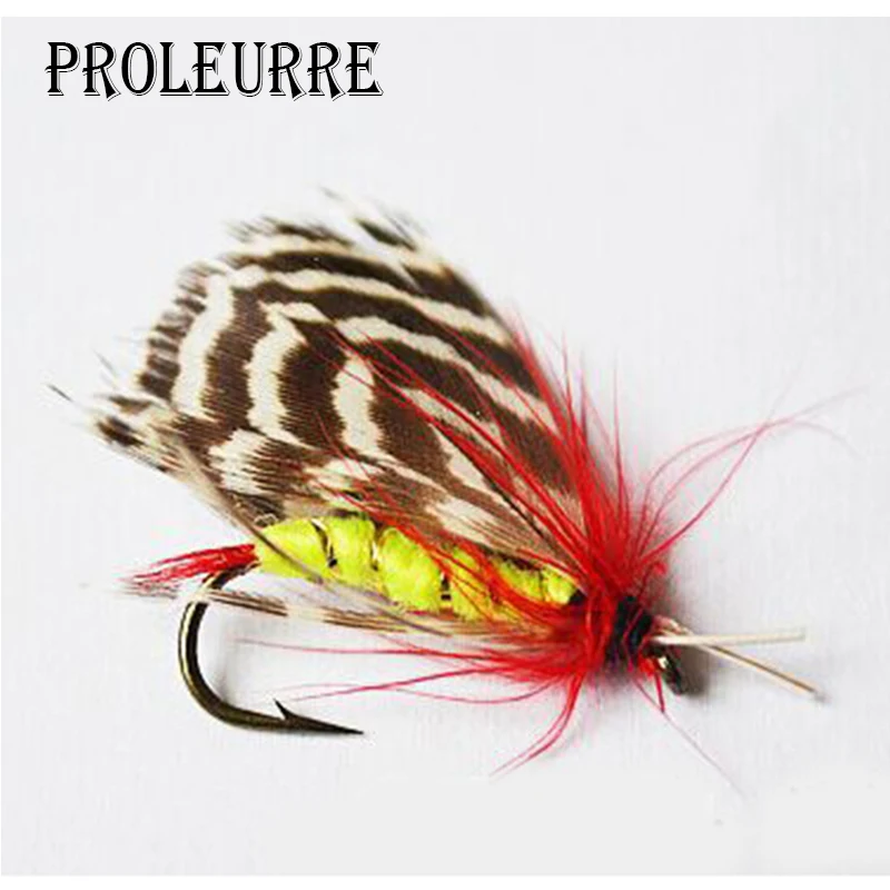 Proleurre-Juego de Señuelos de pesca con mosca en caja, cebo Artificial, trucha, señuelos de pesca con mosca, anzuelos, aparejos con caja, mariposa, insecto, 32 Uds. - imagen 3