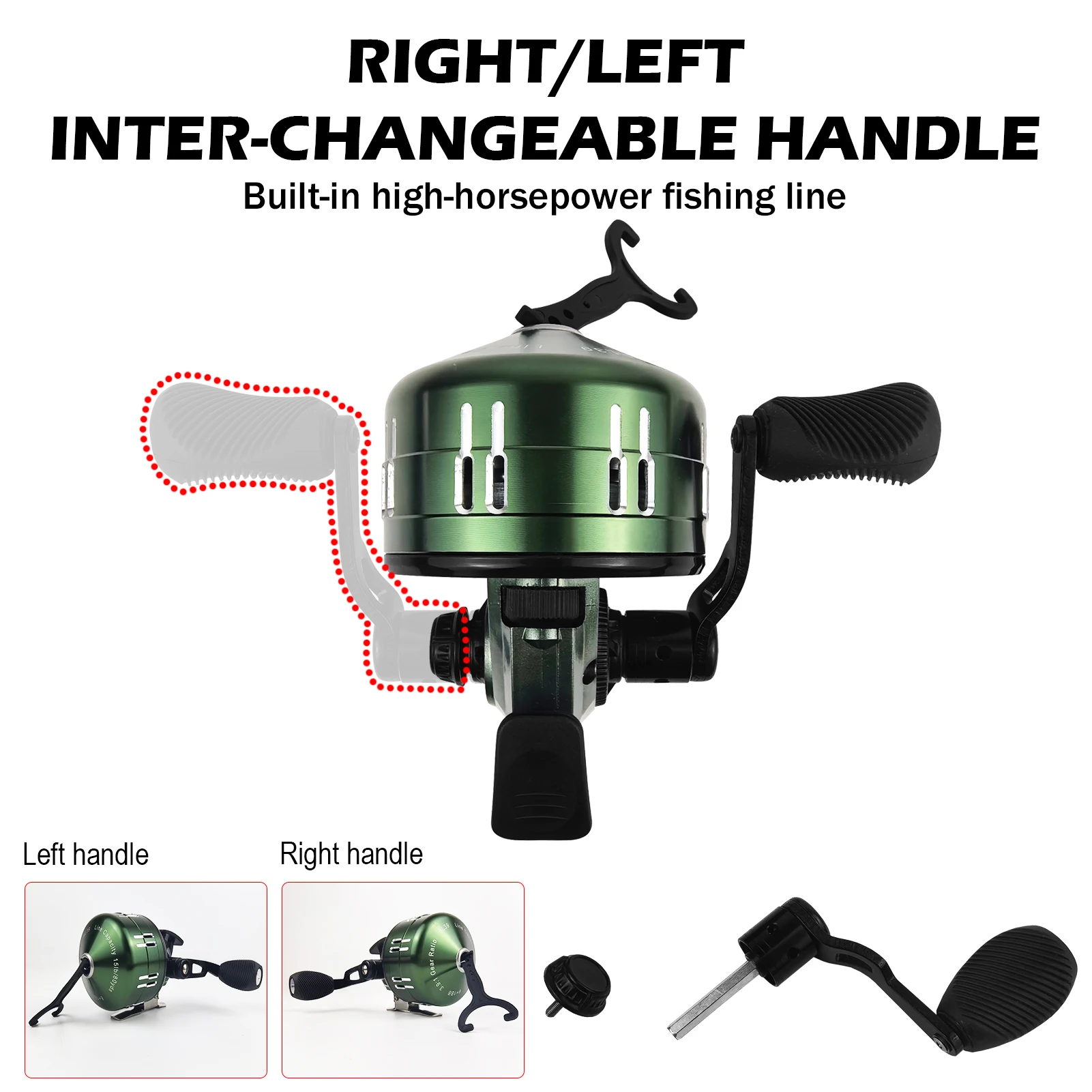 Carrete Baitcasting metálico CNC FREE FISHER, giratorio - imagen 4