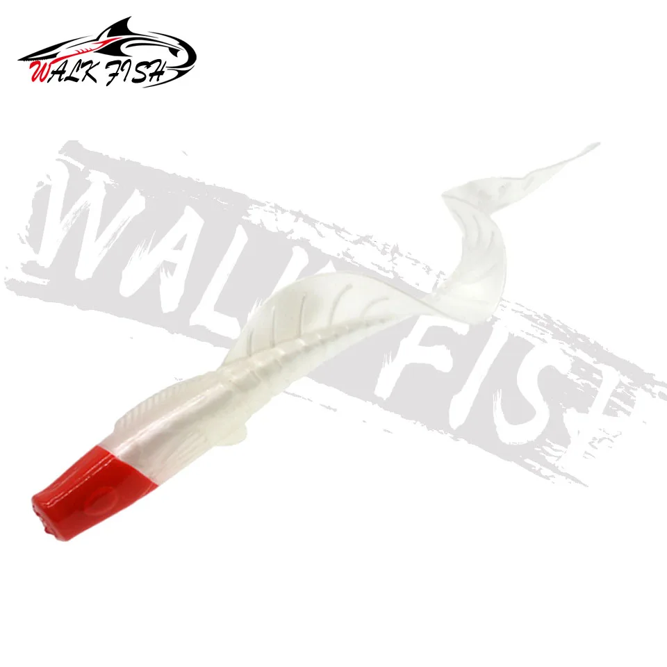 WALK FISH-señuelo suave de gusano, cebo grande de cola larga, manivela Artificial, Wobbler, Swimbait para lubina, trucha, tipo de pez, Lucio, 3 uds., 11cm/13g - imagen 5