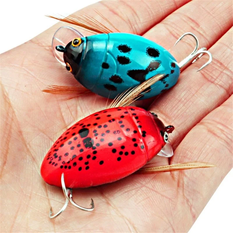 Aparejos de pesca de 38mm/4,1g, cebo de Cicada, señuelo de insecto, manivela de escarabajo de mar, Wobblers flotantes para pesca de carpa, lubina, 1 unidad - imagen 5