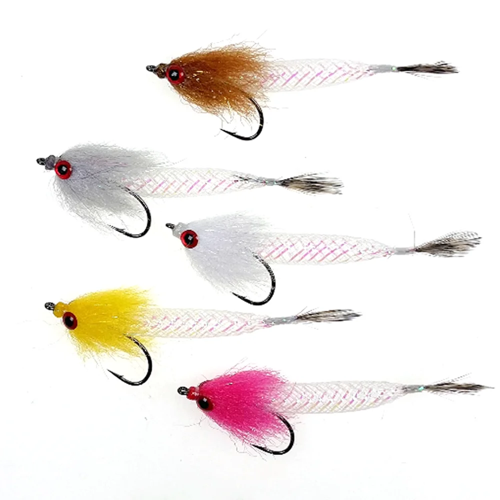 Vista general del Wifreo Mylar Minnow Fly en varios colores