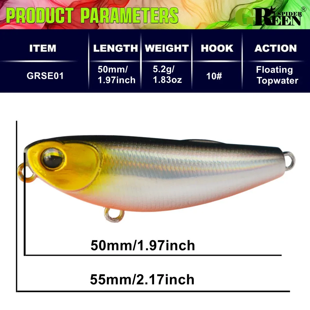Walker Topwater Lápiz Señuelo Superficie Lubina - imagen 5