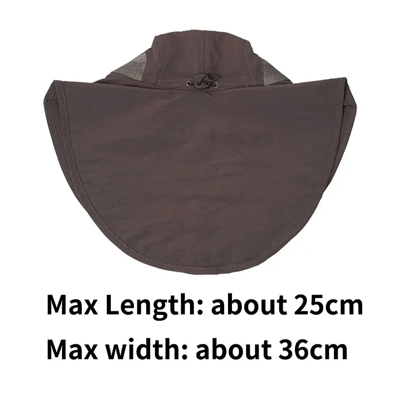 Sombrero de sol con protección UV para hombre y mujer, malla transpirable agrandada, plegable, para pesca, Camping, senderismo y playa - imagen 4
