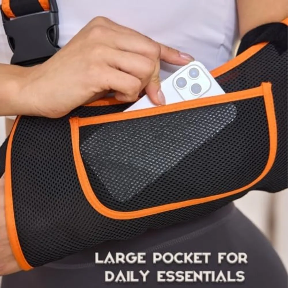 Eslinga para brazo con diseño de hebilla de soporte, soporte para brazo duradero ajustable, cómoda eslinga para muñeca y codo para hombres - imagen 2