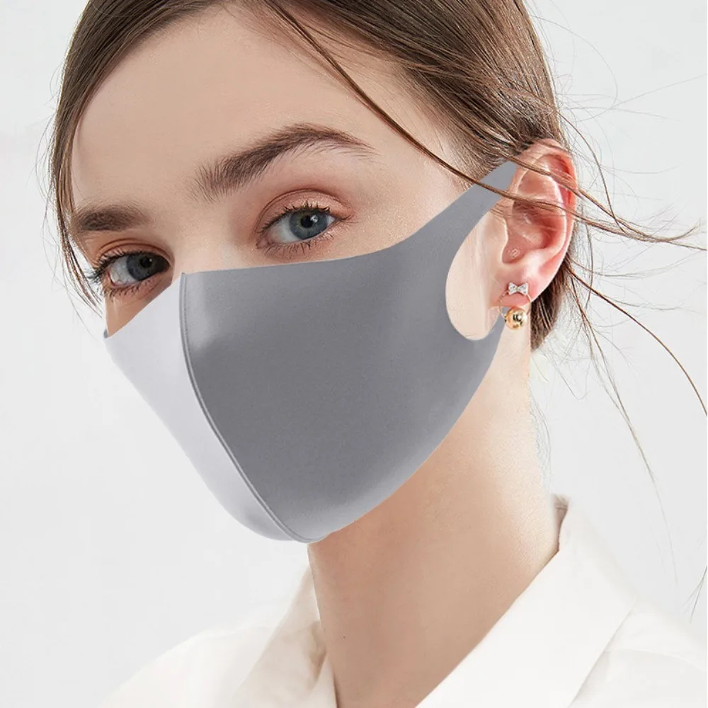 Máscara de seda de hielo transpirable de moda Anti-UV máscara de protección solar sin rastro Anti polen máscara antisol cuatro estaciones - imagen 5