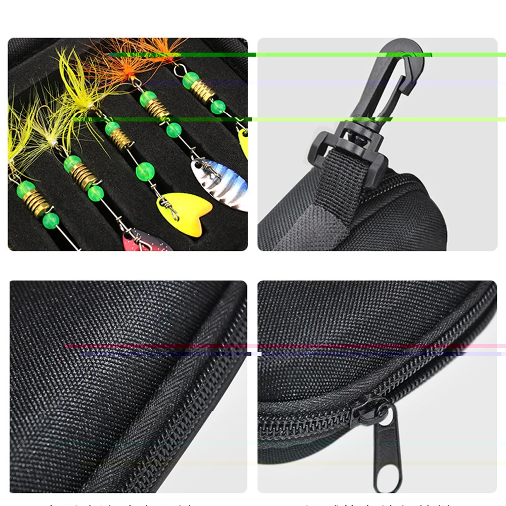 Juego de cebo giratorio de Metal con plumas, señuelo de pesca giratorio de 16 piezas, Crankbaits artificiales, Wobblers para Lucio, Kit de ganchillo para agua salada - imagen 4