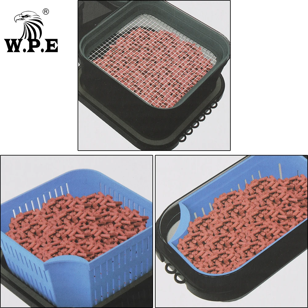 W.P.E pesca de carpa juego de servicio de cebo compacto caja alimentador caja de almacenamiento de cebo de pesca pesca de carpa Boilies emergentes aparejo de pelo aparejo de carpa - imagen 3