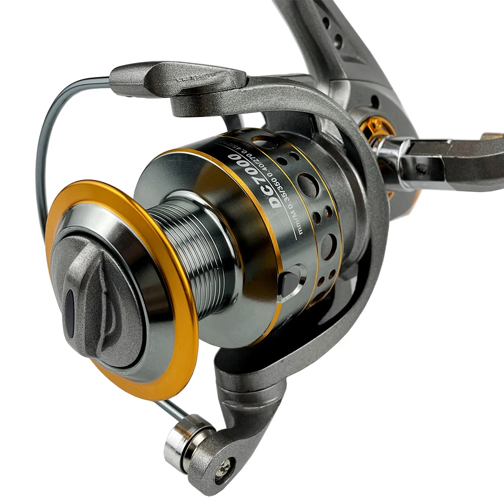 Carrete de pesca giratorio serie 1000-7000, carrete de Metal, rueda giratoria para pesca en el mar, pesca de carpa - imagen 5