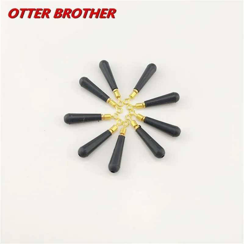 Flotadores de pesca con cabeza de cobre, bloque de engranaje de pesca con rotación, Bobber de goma, asiento flotante, accesorios y herramientas de descanso, 60 unids/lote por caja - imagen 3