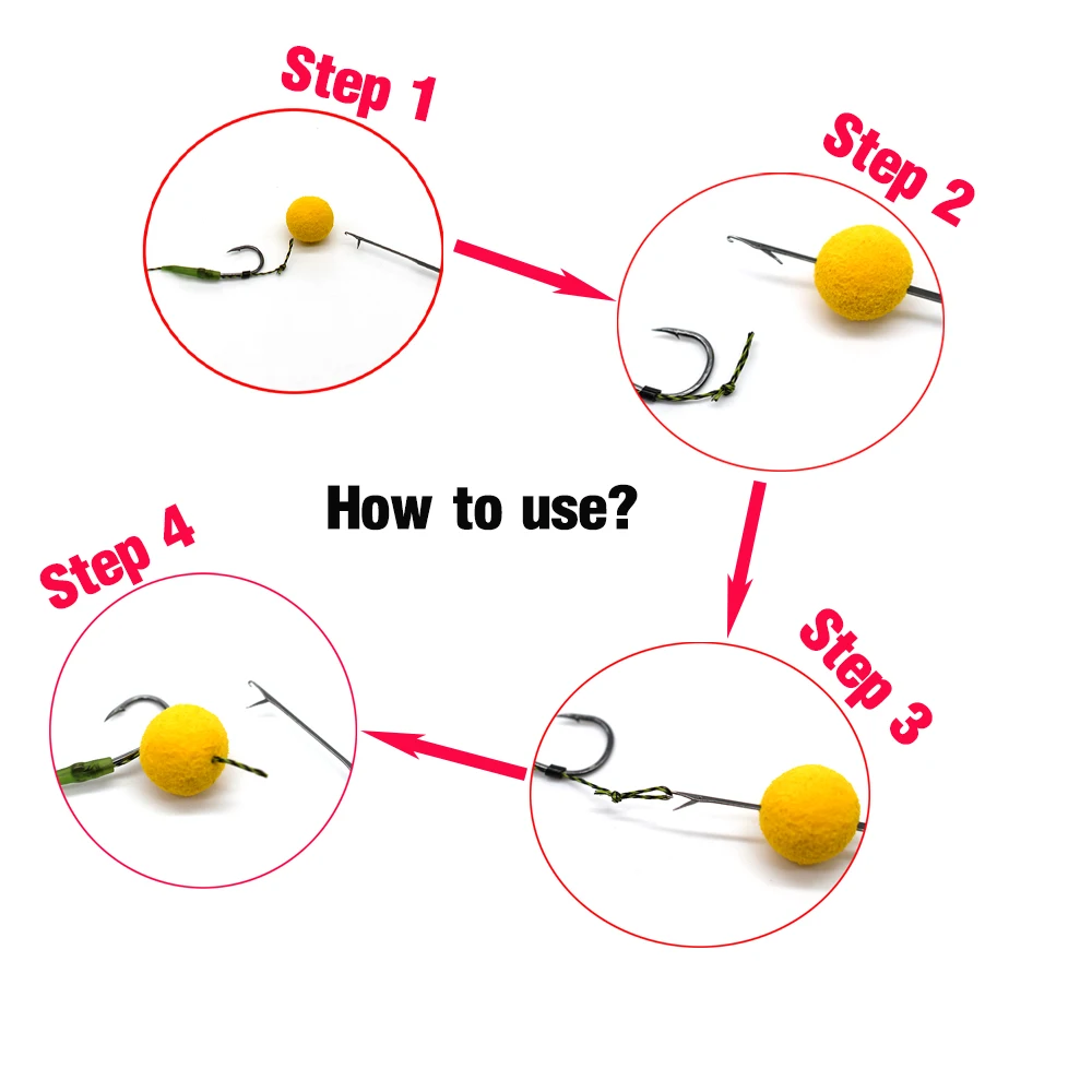 MNFT herramientas de pesca de carpa, gancho de cebo, agujas, Boilies Pop-Up, accesorios de pesca, 1 ud. - imagen 4