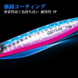 Goture Jig Spinner Spoon metálico con ojo 3D y láser de color