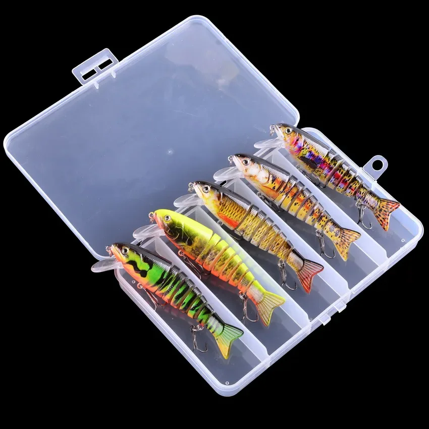 Wobbler de hundimiento, 5 piezas, 11cm, 17g, 8 segmentos, Señuelos de Pesca multiarticulados, Swimbait, cebo duro, aparejos de pesca para lubina Isca Crankbait - imagen 4