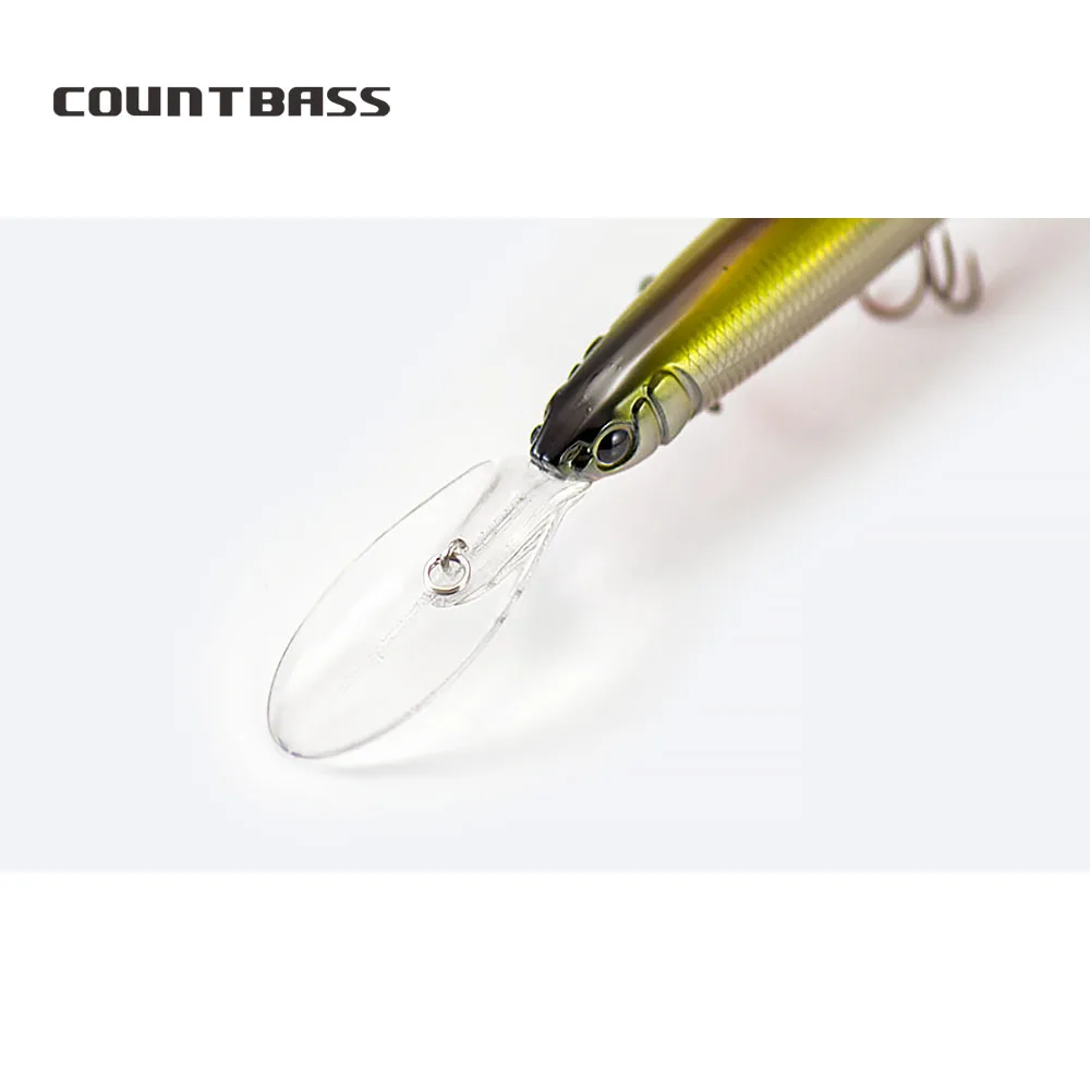 COUNTBASS Wobbler flotante lento 115 mm 4-1/2" 20 g 3/4 oz. Buceo 4m 13ft Minnow Jerk Your Baits Señuelos de pesca - imagen 5