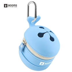 Caja plegable silicona pesca mosca cremallera portátil multifuncional