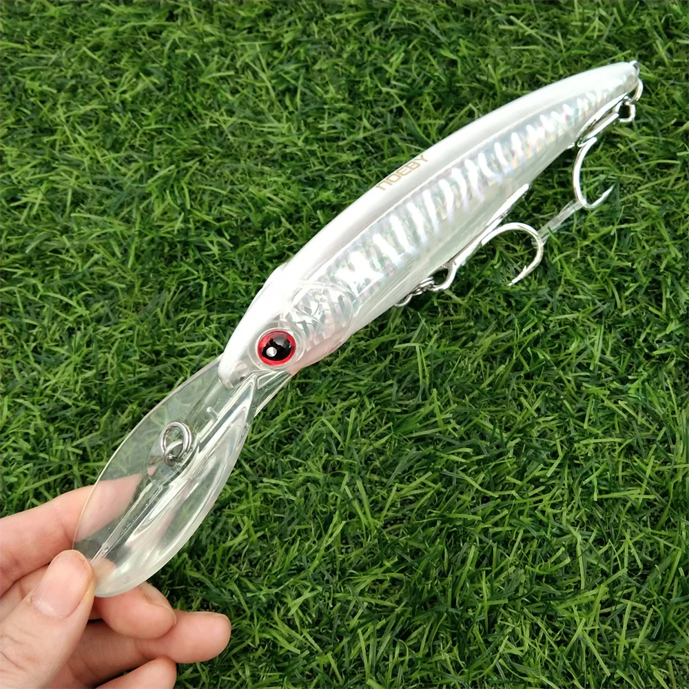 4 Uds 12cm 32g juego grande pececillo pesado cebo de pesca de curricán buceo profundo trucha de agua de mar Isca pececillo Artificial Wobbler cebo duro - imagen 3