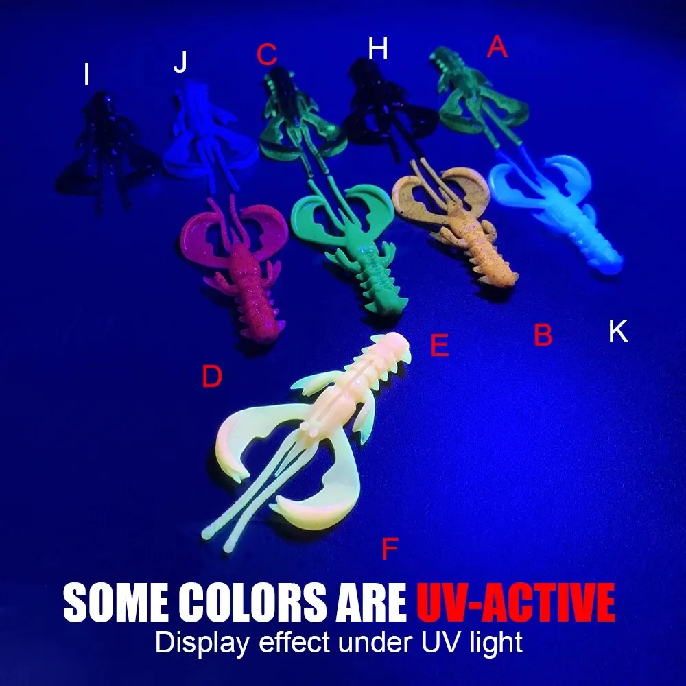 Spinpoler-cebo suave de camarones ágiles, señuelo de pesca TPR flotante salado UV, cangrejo activo para aparejos sin malezas, plantilla Ned Split Drop Shot - imagen 4