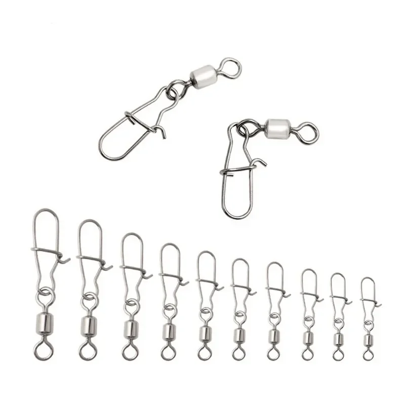 Mosquetones y giratorios rápidos de acero inoxidable para pesca - imagen 2