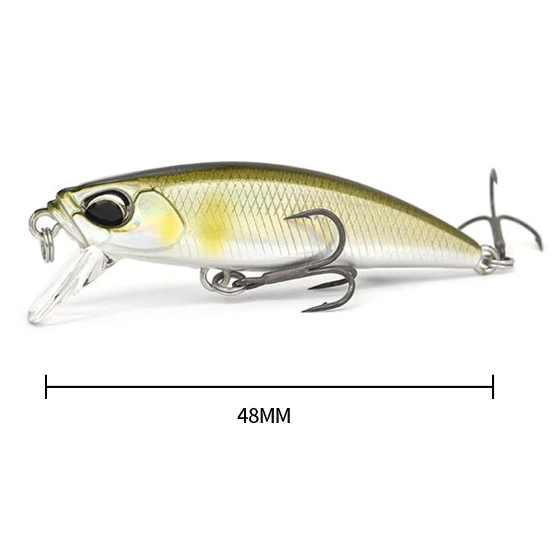 Señuelo duro de pececillo que se hunde, 1 piezas, 48mm, 6,5g, Wobblers, señuelo de Pesca de carpa Isca, señuelo de pececillo Artificial para trucha, lubina - imagen 2
