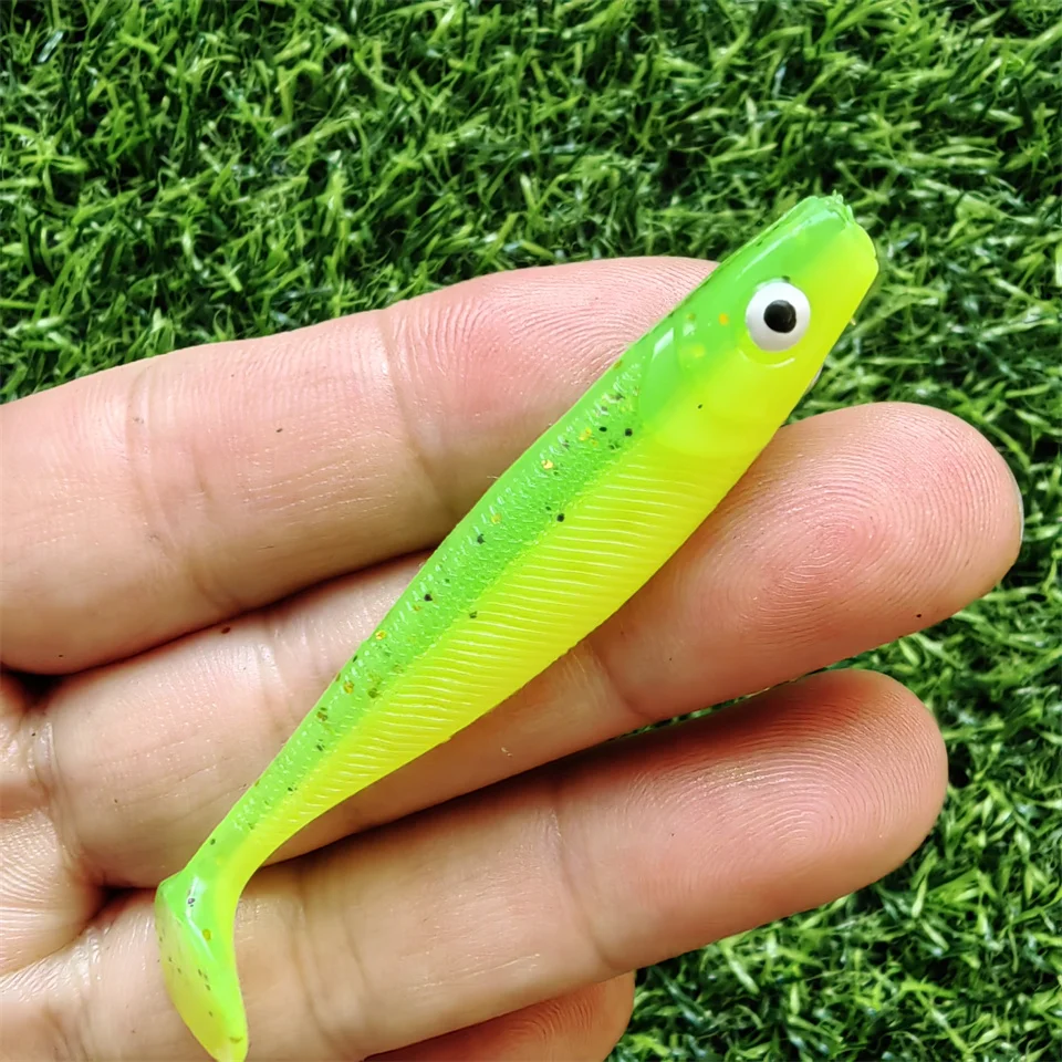 MUKUN-SEÑUELOS DE PESCA DE 10 piezas, 6cm/2g, Lucio, Zander, Predator, ojos 3d, señuelo suave - imagen 5