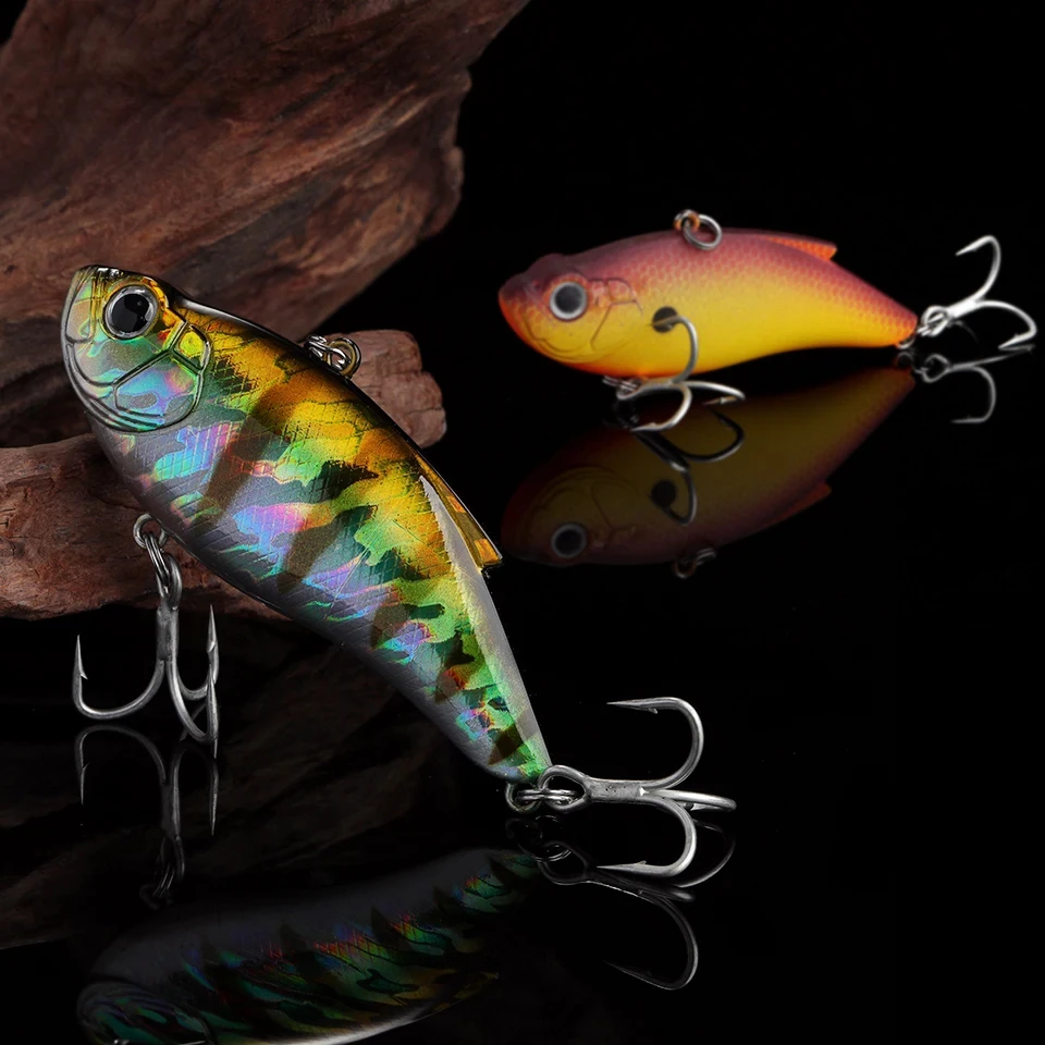 WALK FISH-Señuelos de Pesca con vibración VIB, 75mm, 14,5g, Crankbaits sin labios, Wobblers que se hunden, cebo duro Artificial de agua salada, aparejos de Pesca - imagen 5