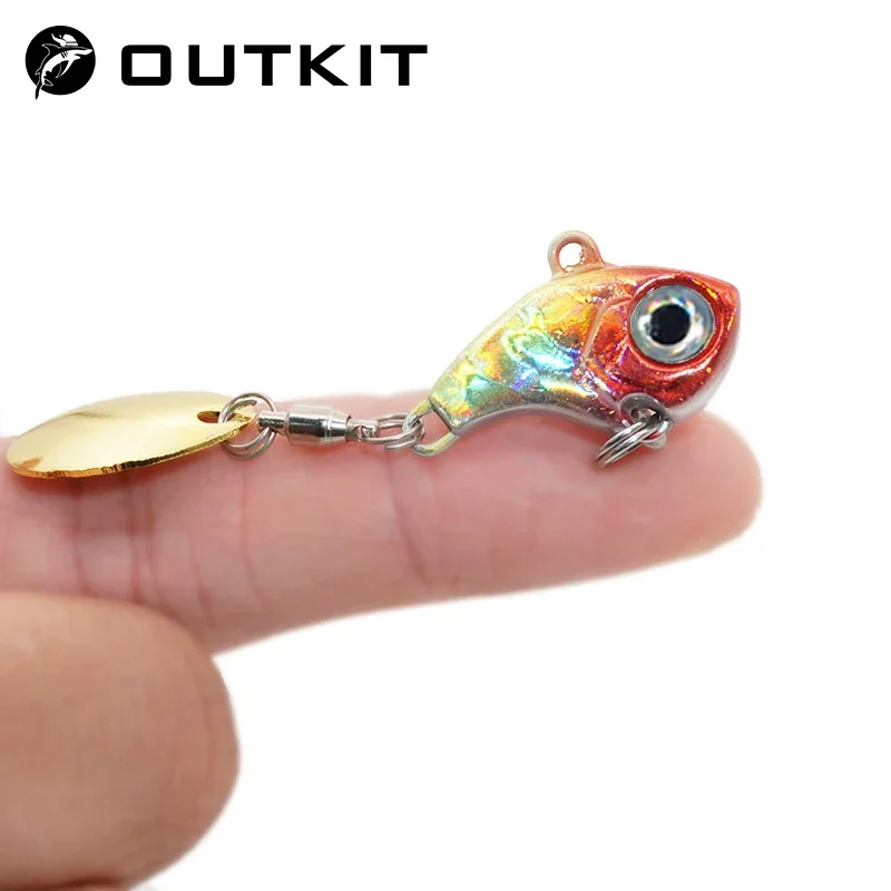 OUTKIT, recién llegado, Mini VIB de Metal con cuchara, señuelo de pesca de 5-20g, señuelos de hielo de invierno, aparejos de pesca, Spinner de vibración Crankbait - imagen 3