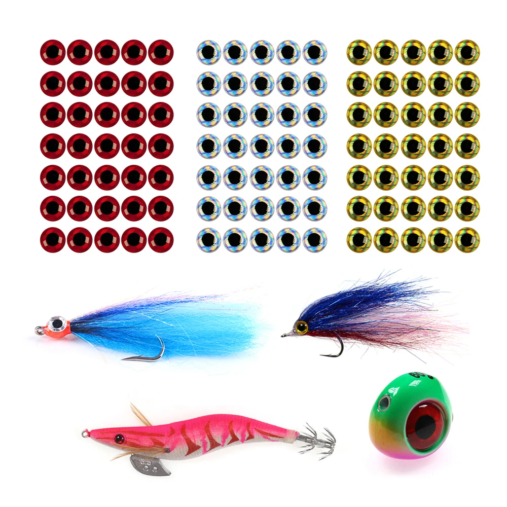 Elllv 2mm ~ 18mm 100 Uds. Ojos de pez epoxi holográficos 3D DIY Material de fabricación de señuelos de pesca para Jig señuelo Crankbaits Popper Streamer - imagen 4