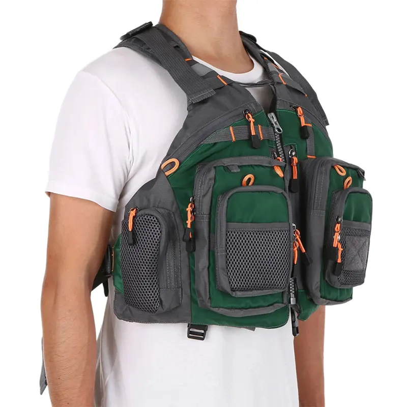 Chaleco deportivo de pesca para hombre, prenda de vestir de seguridad o supervivencia para exteriores, ideal para cazar o nadar debido a su uso como salvavidas transpirable - imagen 4