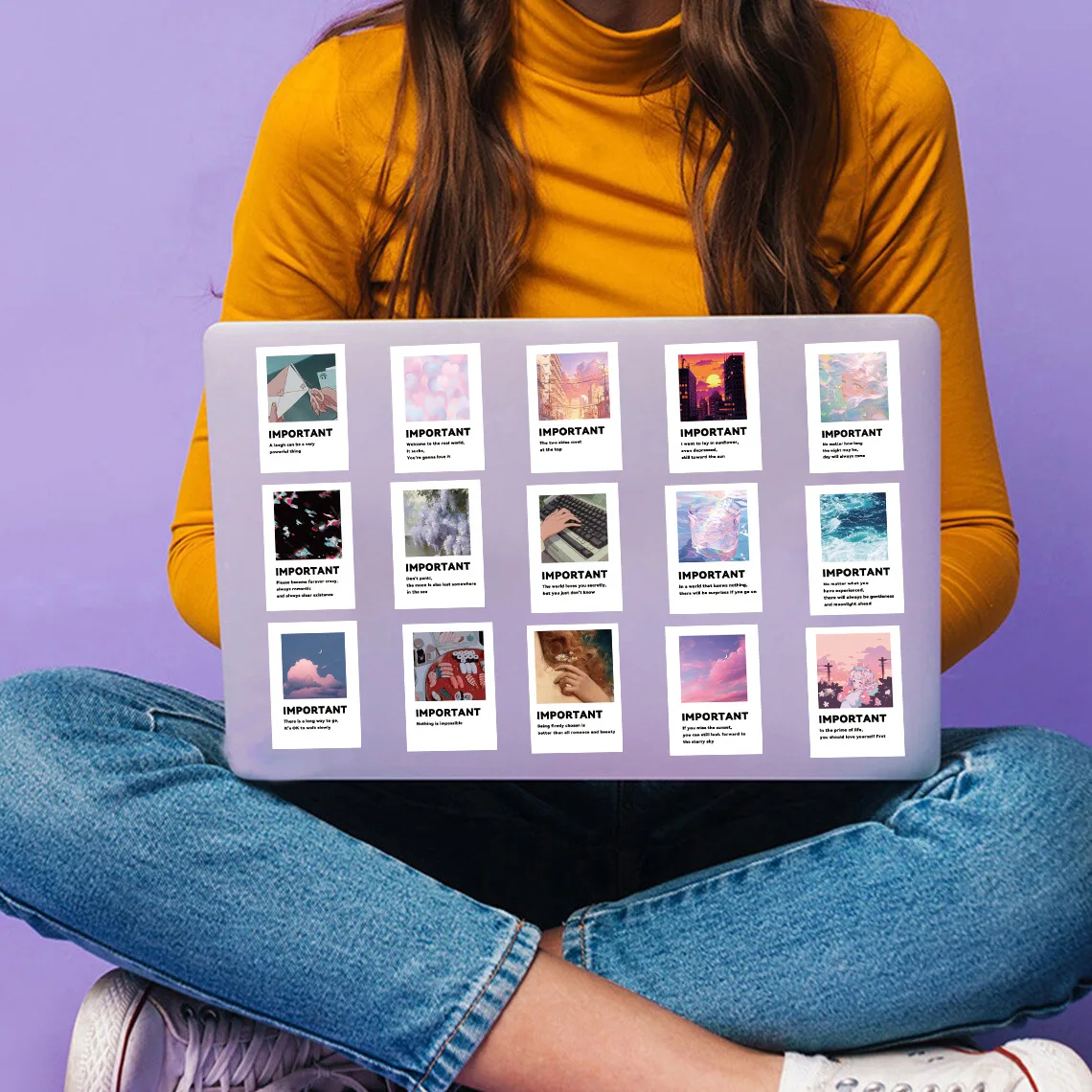 50 Uds palabras curativas importantes INS pegatinas de grafiti DIY teléfono guitarra portátil maleta taza pegatinas impermeables - imagen 4