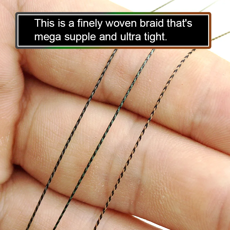   Línea de pesca de carpa, gancho trenzado suave, línea trenzada sin recubrimiento para aparejo de pelo, alimentador de método grueso de carpa, accesorios de pesca - imagen 4