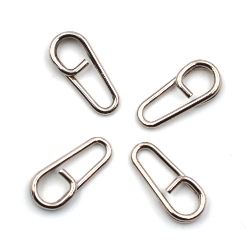 MNFT-anillos de Señuelos de Pesca divididos de acero, 50 piezas, cabeza curvada giratoria, aparejos divididos ovalados, 16mm, 21mm - imagen 5