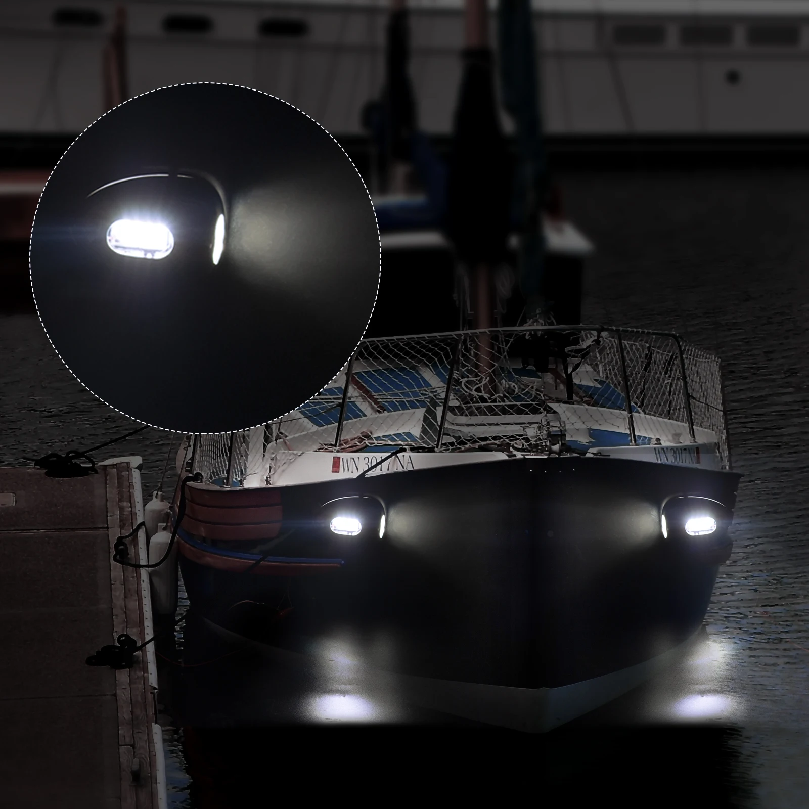 Baliza LED acero inoxidable – Barco pesca - imagen 2