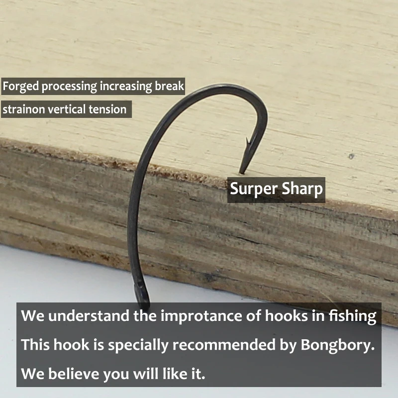 Anzuelos de pesca de carpa superafilados, línea de carpa de acero de alto carbono, equipo de aparejos de pesca de cebo para la carpa, 10 unids/lote por caja - imagen 5